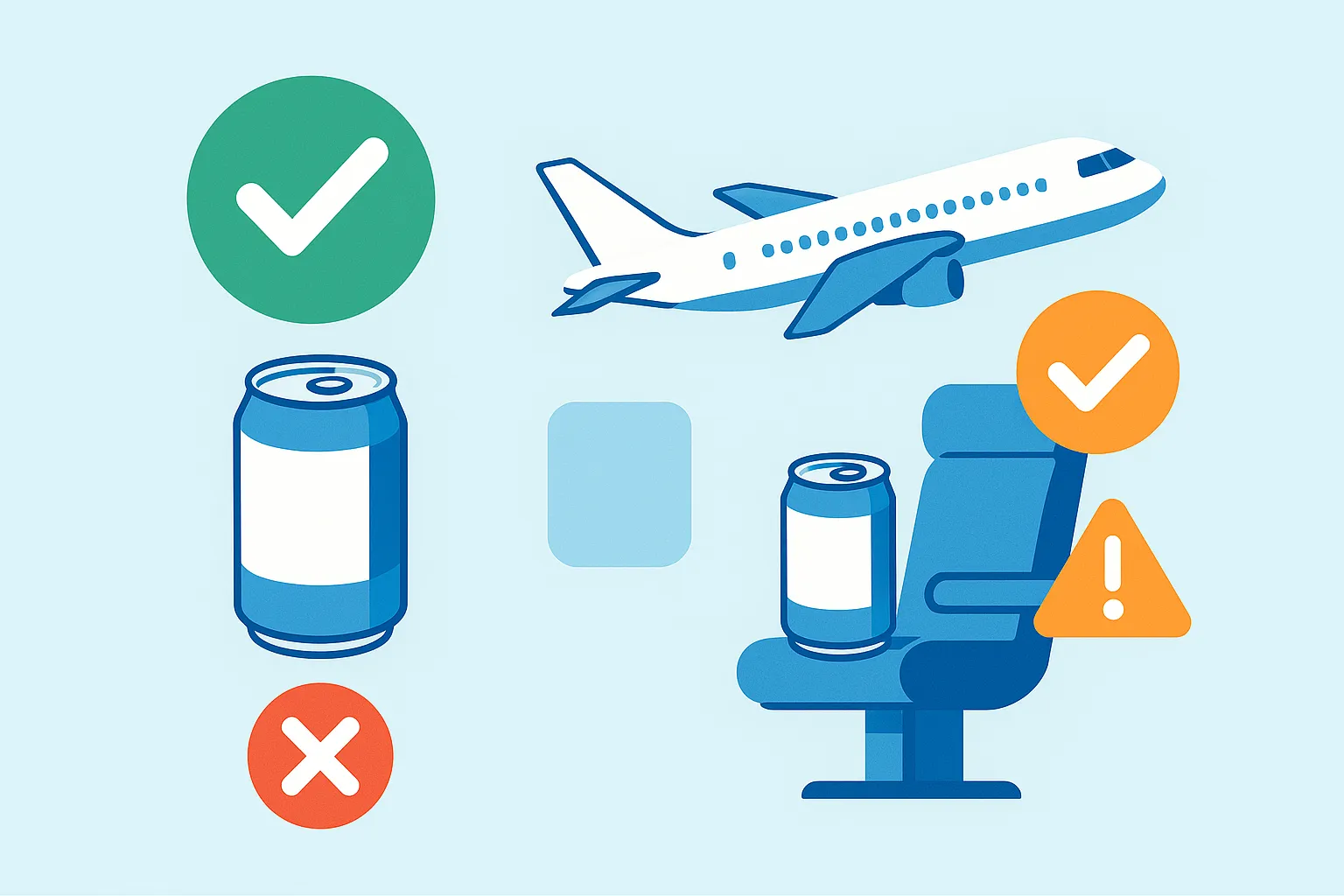 飛行機で缶ビールを持ち込むときの注意点



