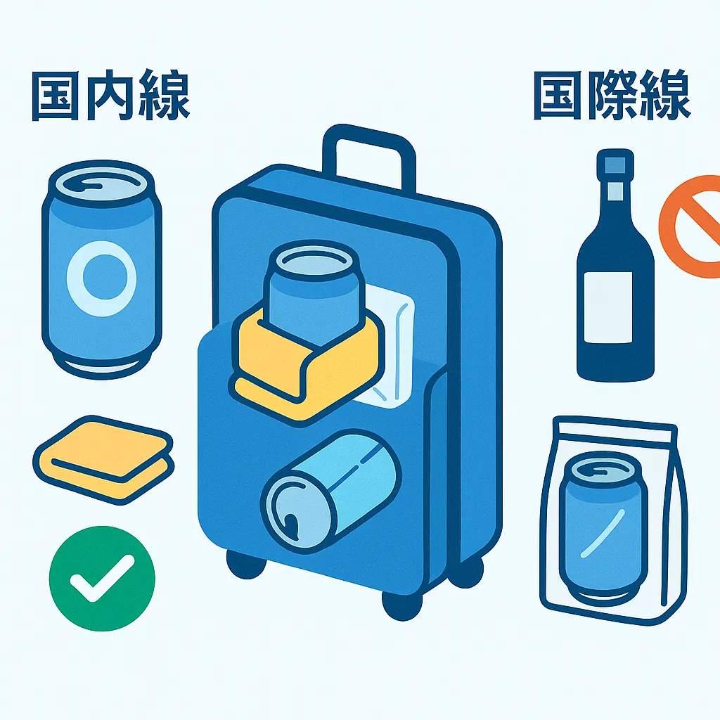 飛行機に缶ビールを預けるときのルール



