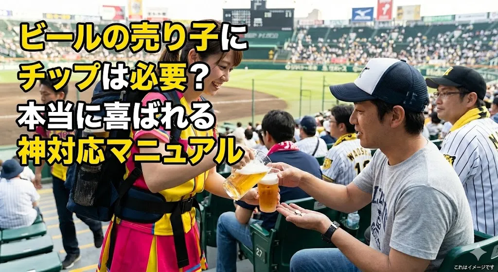 ビールの売り子にチップは必要？お釣り不要の渡し方と1日200杯売るための神応援アイキャッチ